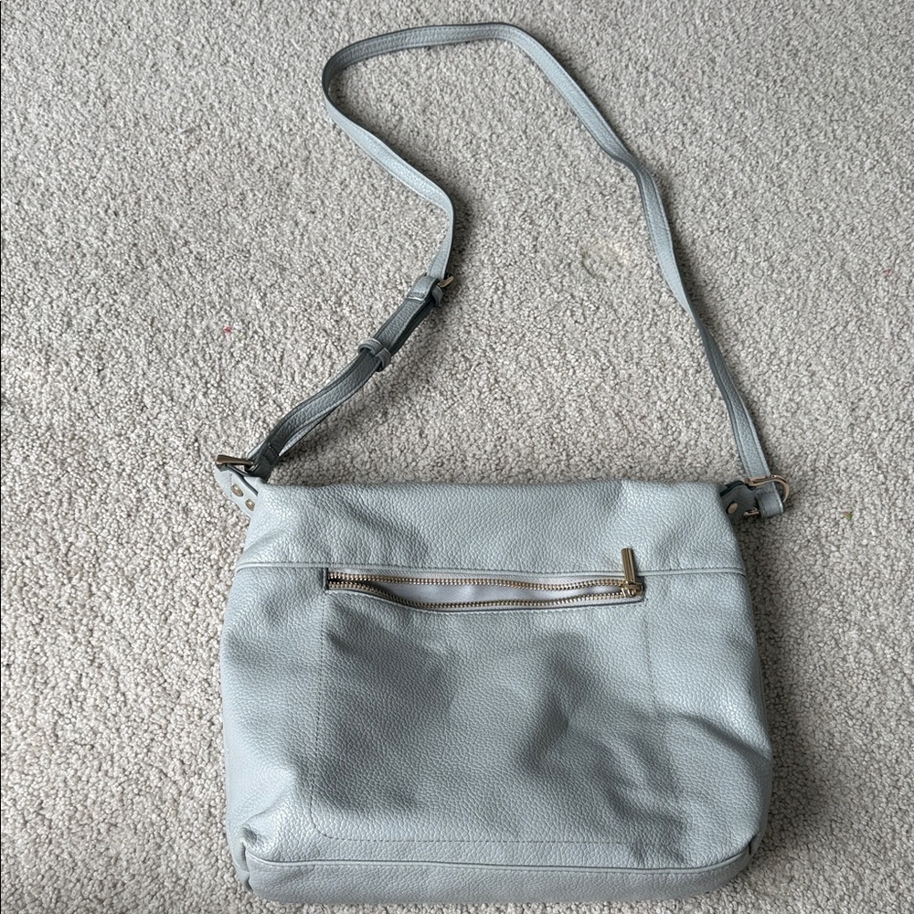 a new day Light Blue Pebbled Crossbody Bag